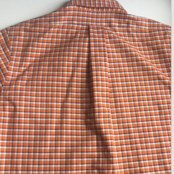 Brooks Brothers burnt orange checkered supima cotton shirt Sz M Mint , logo - Picture 8 of 10
